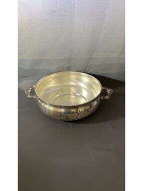 Vintage F.B. Rogers Silver Co. Ornate Round Dish With Handles